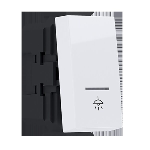 MODYS ΜΠΟΥΤΟΝ ΜΕ ΕΝΔΕΙΞΗ & ΣΥΜΒΟΛΟ ΛΥΧΝΙΑ ΛΕΥΚΟ 1P 10A 250VAC IP20