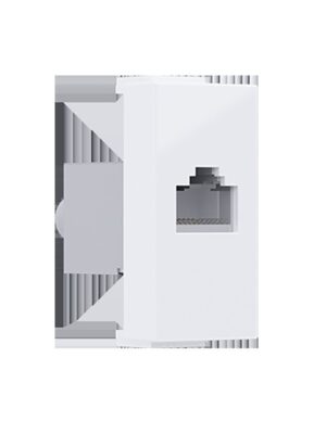 MODYS ΠΡΙΖΑ ΔΙΚΤΥΟΥ ΛΕΥΚΗ RJ45 CAT.6 IP20 ΜΕ ΘΩΡΑΚΙΣΗ