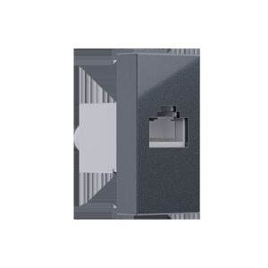 MODYS ΠΡΙΖΑ ΔΙΚΤΥΟΥ ΑΝΘΡΑΚΙ RJ45 CAT.6 IP20 ΜΕ ΘΩΡΑΚΙΣΗ