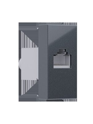 MODYS ΠΡΙΖΑ ΔΙΚΤΥΟΥ ΑΝΘΡΑΚΙ RJ45 CAT.6 IP20 ΜΕ ΘΩΡΑΚΙΣΗ