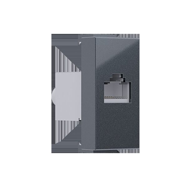 MODYS ΠΡΙΖΑ ΔΙΚΤΥΟΥ ΑΝΘΡΑΚΙ RJ45 CAT.6 IP20 ΜΕ ΘΩΡΑΚΙΣΗ