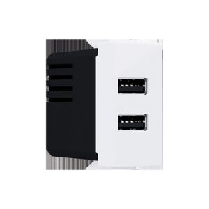 MODYS ΠΡΙΖΑ ΤΡΟΦΟΔΟΣΙΑΣ ΛΕΥΚΗ USB ΦΟΡΤΙΣΤΗΣ 2XUSB 5VDC 2X1.2A IP20