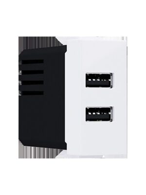 MODYS ΠΡΙΖΑ ΤΡΟΦΟΔΟΣΙΑΣ ΛΕΥΚΗ USB ΦΟΡΤΙΣΤΗΣ 2XUSB 5VDC 2X1.2A IP20