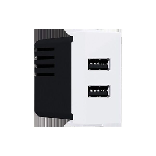 MODYS ΠΡΙΖΑ ΤΡΟΦΟΔΟΣΙΑΣ ΛΕΥΚΗ USB ΦΟΡΤΙΣΤΗΣ 2XUSB 5VDC 2X1.2A IP20