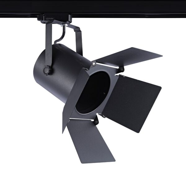 ΣΠΟΤ ΦΩΤΙΣΤΙΚΟ ΡΑΓΑΣ ΤΡΙΦΑΣΙΚΟ ΑΣΤΑΛΙ ΜΑΥΡΟ ΜΕ ΒΡΑΧΙΟΝΑ ΣΥΜΒΑΤΙΚΟ 1xΕ27 PAR30 IP20 305x185x305mm