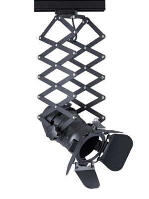 ΣΠΟΤ ΦΩΤΙΣΤΙΚΟ ΡΑΓΑΣ ΤΡΙΦΑΣΙΚΟ ΑΣΤΑΛΙ ΜΑΥΡΟ ΜΕ ΒΡΑΧΙΟΝΑ ΣΥΜΒΑΤΙΚΟ 1xΕ27 PAR30 IP44 315x248x320-980mm