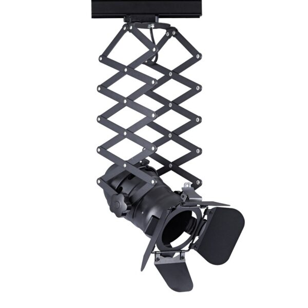 ΣΠΟΤ ΦΩΤΙΣΤΙΚΟ ΡΑΓΑΣ ΤΡΙΦΑΣΙΚΟ ΑΣΤΑΛΙ ΜΑΥΡΟ ΜΕ ΒΡΑΧΙΟΝΑ ΣΥΜΒΑΤΙΚΟ 1xΕ27 PAR30 IP44 315x248x320-980mm