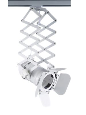 ΣΠΟΤ ΦΩΤΙΣΤΙΚΟ ΡΑΓΑΣ ΤΡΙΦΑΣΙΚΟ ΑΣΤΑΛΙ ΛΕΥΚΟ ΜΕ ΒΡΑΧΙΟΝΑ ΣΥΜΒΑΤΙΚΟ 1xΕ27 PAR30 IP44 315x248x320-980mm