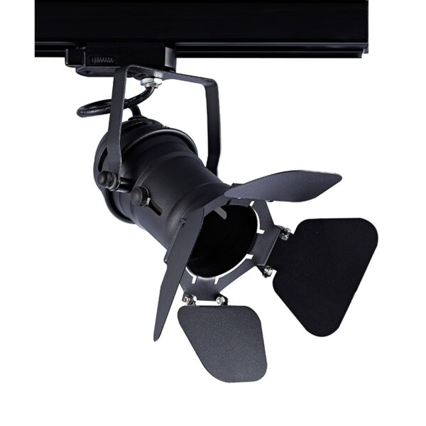 ΣΠΟΤ ΦΩΤΙΣΤΙΚΟ ΡΑΓΑΣ ΤΡΙΦΑΣΙΚΟ ΑΣΤΑΛΙ ΜΑΥΡΟ ΜΕ ΒΡΑΧΙΟΝΑ ΣΥΜΒΑΤΙΚΟ 1xGU10 IP44 160x193x235mm