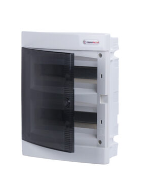 ΧΩΝΕΥΤΗ ΔΙΑΦΑΝΗ ΠΛΑΣΤΙΚΗ ΠΟΡΤΑ ΚΑΙ ΠΛΑΣΤΙΚΟ ΠΛΑΙΣΙΟ U24-C 24 ΘΕΣΕΩΝ 2 ΣΕΙΡΩΝ IP40