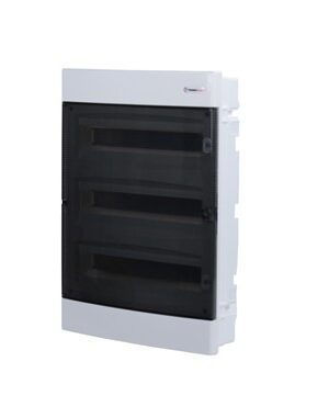 ΧΩΝΕΥΤΗ ΔΙΑΦΑΝΗ ΠΛΑΣΤΙΚΗ ΠΟΡΤΑ ΚΑΙ ΠΛΑΣΤΙΚΟ ΠΛΑΙΣΙΟ U36-C 36 ΘΕΣΕΩΝ 3 ΣΕΙΡΩΝ IP40