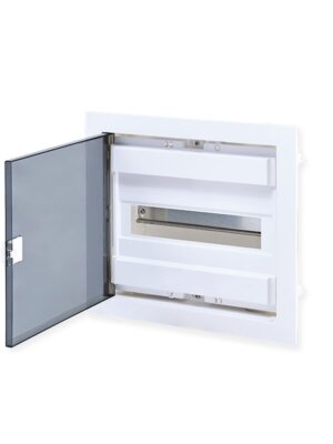 ΧΩΝΕΥΤΗ ΔΙΑΦΑΝΗ ΠΛΑΣΤΙΚΗ ΠΟΡΤΑ ΚΑΙ ΠΛΑΣΤΙΚΟ ΠΛΑΙΣΙΟ U12-FP 12 ΘΕΣΕΩΝ 1 ΣΕΙΡΑ IP40