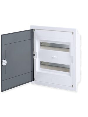 ΧΩΝΕΥΤΗ ΔΙΑΦΑΝΗ ΠΛΑΣΤΙΚΗ ΠΟΡΤΑ ΚΑΙ ΠΛΑΣΤΙΚΟ ΠΛΑΙΣΙΟ U24A 24 ΘΕΣΕΩΝ 2 ΣΕΙΡΩΝ IP40