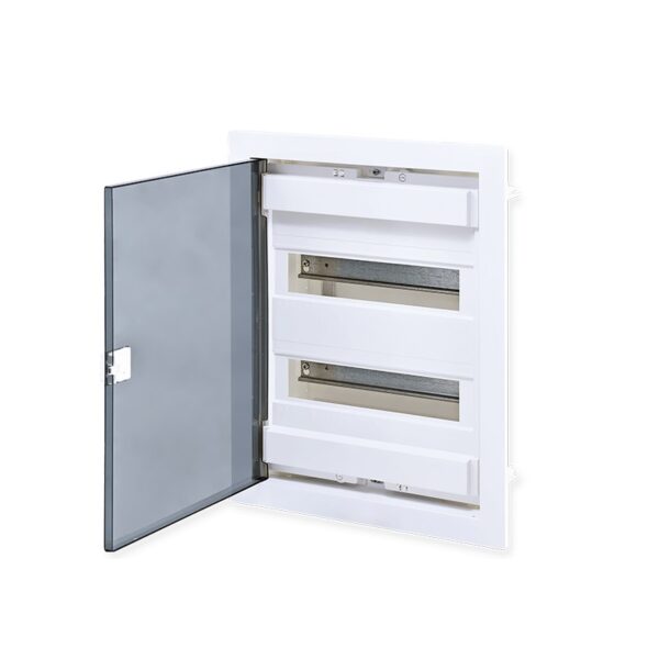 ΧΩΝΕΥΤΗ ΔΙΑΦΑΝΗ ΠΛΑΣΤΙΚΗ ΠΟΡΤΑ ΚΑΙ ΠΛΑΣΤΙΚΟ ΠΛΑΙΣΙΟ U24-FP 24 ΘΕΣΕΩΝ 2 ΣΕΙΡΩΝ IP40