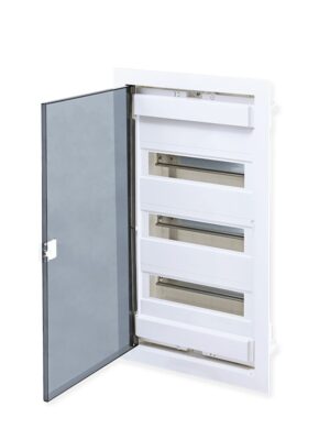 ΧΩΝΕΥΤΗ ΔΙΑΦΑΝΗ ΠΛΑΣΤΙΚΗ ΠΟΡΤΑ ΚΑΙ ΠΛΑΣΤΙΚΟ ΠΛΑΙΣΙΟ U36-FP 36 ΘΕΣΕΩΝ 3 ΣΕΙΡΩΝ IP40