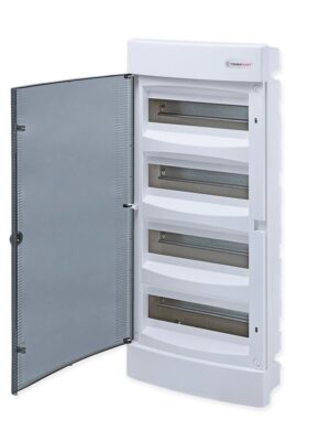 ΧΩΝΕΥΤΗ ΔΙΑΦΑΝΗ ΠΛΑΣΤΙΚΗ ΠΟΡΤΑ ΚΑΙ ΠΛΑΣΤΙΚΟ ΠΛΑΙΣΙΟ U48-C 48 ΘΕΣΕΩΝ 4 ΣΕΙΡΩΝ IP40