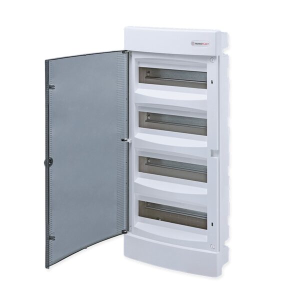 ΧΩΝΕΥΤΗ ΔΙΑΦΑΝΗ ΠΛΑΣΤΙΚΗ ΠΟΡΤΑ ΚΑΙ ΠΛΑΣΤΙΚΟ ΠΛΑΙΣΙΟ U48-C 48 ΘΕΣΕΩΝ 4 ΣΕΙΡΩΝ IP40