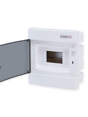 ΧΩΝΕΥΤΗ ΔΙΑΦΑΝΗ ΠΛΑΣΤΙΚΗ ΠΟΡΤΑ ΚΑΙ ΠΛΑΣΤΙΚΟ ΠΛΑΙΣΙΟ U8-C 8 ΘΕΣΕΩΝ 1 ΣΕΙΡΩΝ IP40