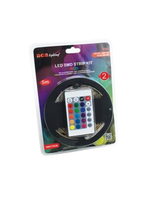 ΛΩΡΙΔΑ LED SMD KIT 12V DC 5M RGB IP65 ΤΗΛΕΧΕΙΡΙΣΤΗΡΙΟ PLUG DRIVER