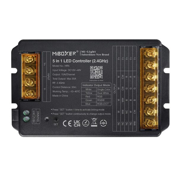 LED CONTROLLER 2,4GHz 5 IN 1,TOTAL OUTPUT MAX 30A