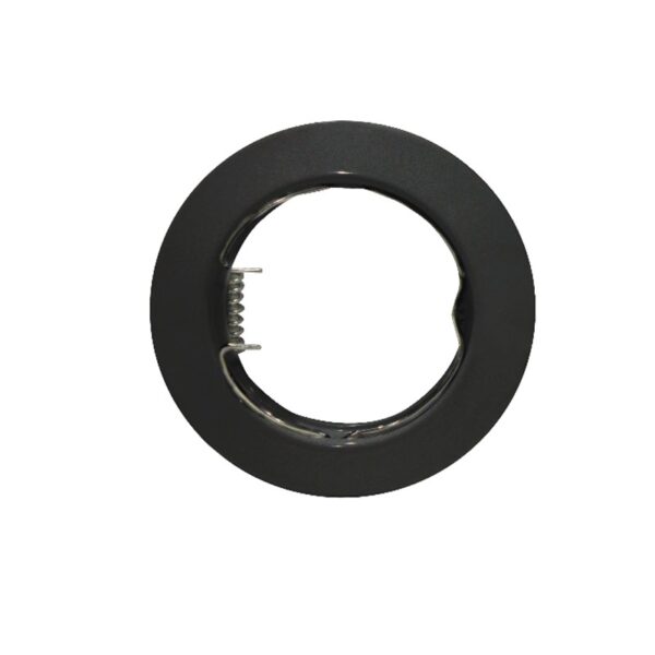 ΣΠΟΤ ΧΩΝΕΥΤΟ ΣΤΡΟΓΓΥΛΟ ΜΑΥΡΟΟ ΣΥΜΒΑΤΙΚΟ 1xGU10 IP20 Φ75mm