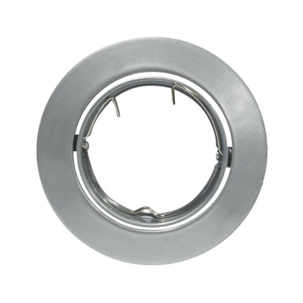 ΣΠΟΤ ΧΩΝΕΥΤΟ ΚΙΝΗΤΟ ΣΤΡΟΓΓΥΛΟ ΜΕΤΑΛΛΙΚΟ ΓΚΡΙ ΣΥΜΒΑΤΙΚΟ 1xGU10 IP20 Φ81mm