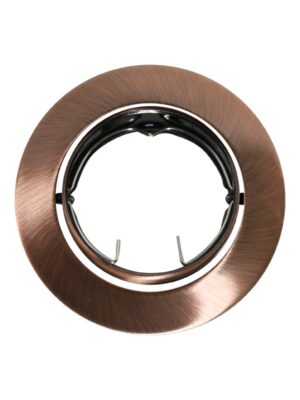 ΣΠΟΤ ΧΩΝΕΥΤΟ ΚΙΝΗΤΟ ΣΤΡΟΓΓΥΛΟ ΧΑΛΚΙΝΟ ΣΥΜΒΑΤΙΚΟ 1xGU10 IP20 Φ81mm