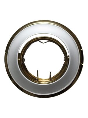 ΣΠΟΤ ΧΩΝΕΥΤΟ ΚΙΝΗΤΟ ΣΤΡΟΓΓΥΛΟ ΑΤΣΑΛΙ ΑΣΗΜΙ & ΧΡΥΣΟ ΠΕΡΛΕ ΣΥΜΒΑΤΙΚΟ 1xG4 IP20 Φ64mm