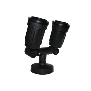 PAR38 - ΣΠΟΤ ΤΟΙΧΟΥ PC ΜΑΥΡΟ ΣΥΜΒΑΤΙΚΟ 1xΕ27 IP54 200x100x220mm