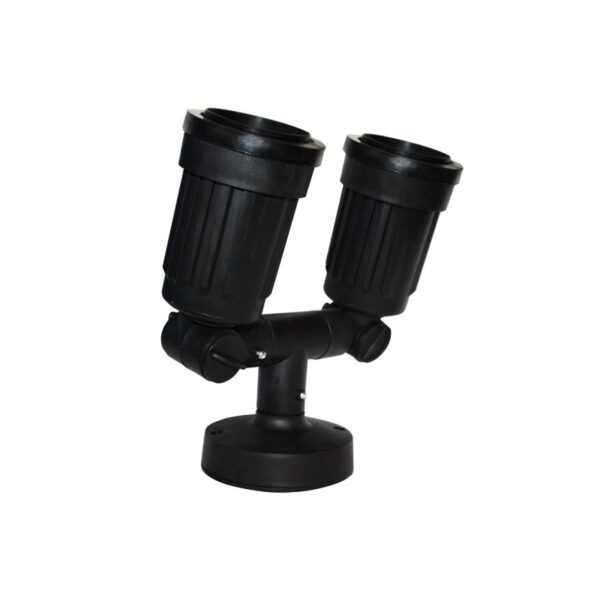 PAR38 - ΣΠΟΤ ΤΟΙΧΟΥ PC ΜΑΥΡΟ ΣΥΜΒΑΤΙΚΟ 1xΕ27 IP54 200x100x220mm