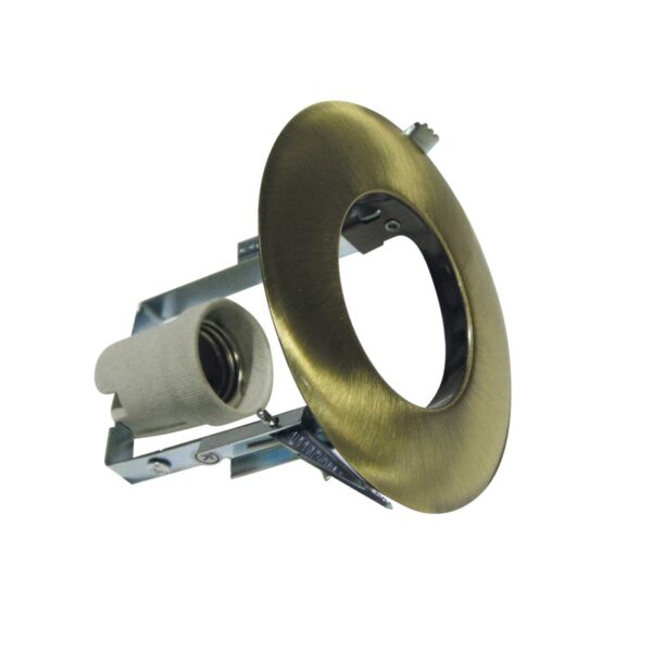 ΣΠΟΤ ΧΩΝΕΥΤΟ ΣΤΡΟΓΓΥΛΟ ΑΤΣΑΛΙ ΜΠΡΟΝΖΕ ΣΥΜΒΑΤΙΚΟ 1xE14  IP20 Φ104x95mm