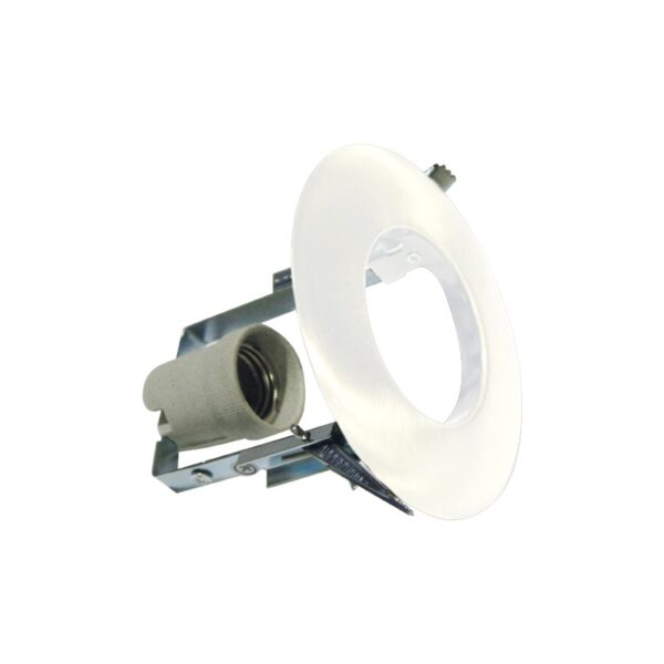 ΣΠΟΤ ΧΩΝΕΥΤΟ ΣΤΡΟΓΓΥΛΟ ΑΤΣΑΛΙ ΑΜΜΩΔΕΣ ΛΕΥΚΟ ΣΥΜΒΑΤΙΚΟ 1xE27  IP20 Φ128x115mm