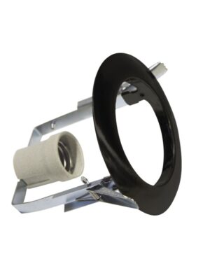 ΣΠΟΤ ΧΩΝΕΥΤΟ ΣΤΡΟΓΓΥΛΟ ΑΤΣΑΛΙ ΑΜΜΩΔΕΣ ΜΑΥΡΟ ΣΥΜΒΑΤΙΚΟ 1xE27  IP20 Φ128x120mm