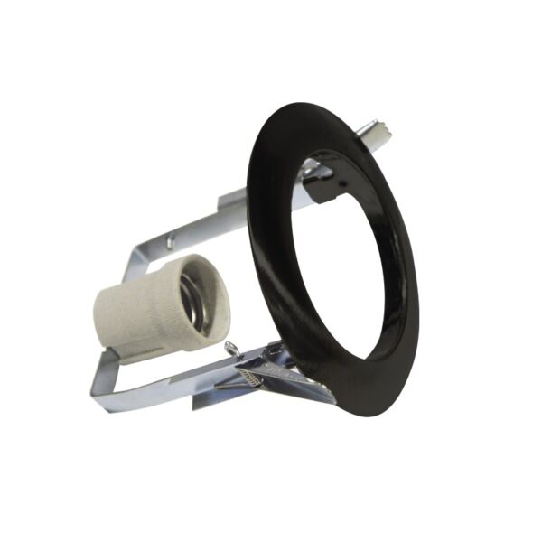 ΣΠΟΤ ΧΩΝΕΥΤΟ ΣΤΡΟΓΓΥΛΟ ΑΤΣΑΛΙ ΑΜΜΩΔΕΣ ΜΑΥΡΟ ΣΥΜΒΑΤΙΚΟ 1xE27  IP20 Φ128x120mm