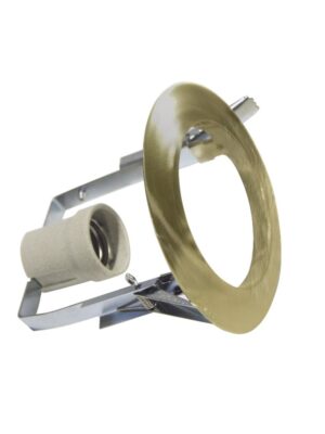 ΣΠΟΤ ΧΩΝΕΥΤΟ ΣΤΡΟΓΓΥΛΟ ΑΤΣΑΛΙ ΧΡΥΣΟ ΜΑΤ ΣΥΜΒΑΤΙΚΟ 1xE27  IP20 Φ128x120mm