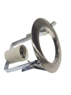 ΣΠΟΤ ΧΩΝΕΥΤΟ ΣΤΡΟΓΓΥΛΟ ΑΤΣΑΛΙ ΝΙΚΕΛ ΜΑΤ ΣΥΜΒΑΤΙΚΟ 1xE27  IP20 Φ128x120mm