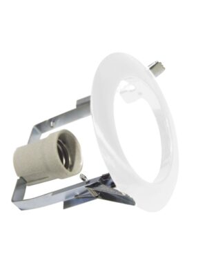 ΣΠΟΤ ΧΩΝΕΥΤΟ ΣΤΡΟΓΓΥΛΟ ΑΤΣΑΛΙ ΑΜΜΩΔΕΣ ΛΕΥΚΟ ΣΥΜΒΑΤΙΚΟ 1xE27  IP20 Φ128x120mm