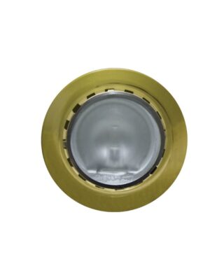 ΣΠΟΤ ΕΠΙΠΛΟΥ ΕΣΩΤΕΡΙΚΟΥ ΧΩΡΟΥ ΧΩΝΕΥΤΟ ΣΤΡΟΓΓΥΛΟ ΑΤΣΑΛΙ ΧΡΥΣΟ ΣΥΜΒΑΤΙΚΟ 1xG4 IP20 Φ72x15mm