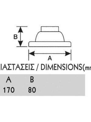 ΒΑΣΗ ΓΙΑ PC ΣΩΛΗΝΑ Φ60 ΜΕΤΑΛΛΙΚΟ 170x80mm