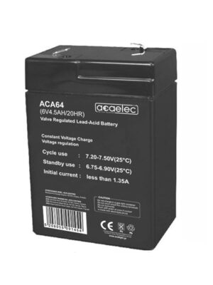 ΜΠΑΤΑΡΙΑ AGM VRLA 6V 4.5AH/20HR 0,7kg 67X45X103MM