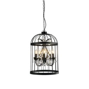 NETTO ΚΡΕΜΑΣΤΟ Φ/Σ 5ΧΕ14 ΜΕΤΑΛΛΙΚΟ ΜΑΥΡΟ+ΚΡΥΣΤΑΛΛΑ Φ40XH150CM MICK