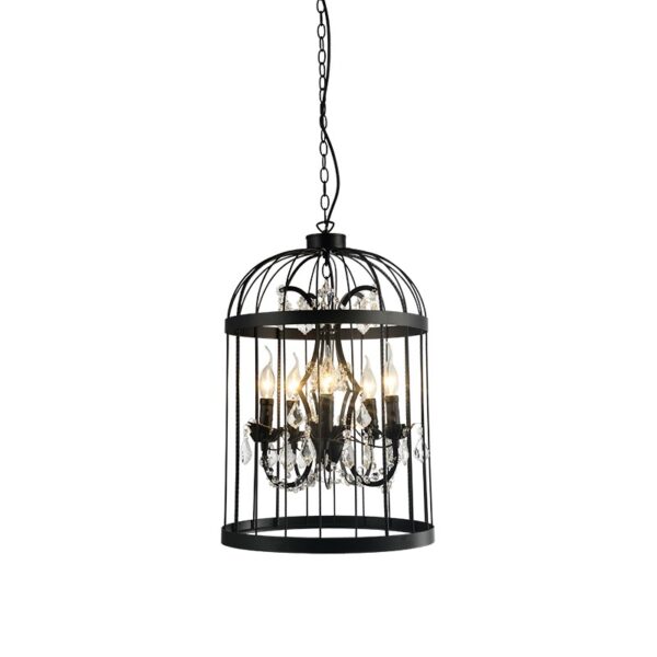 NETTO ΚΡΕΜΑΣΤΟ Φ/Σ 5ΧΕ14 ΜΕΤΑΛΛΙΚΟ ΜΑΥΡΟ+ΚΡΥΣΤΑΛΛΑ Φ40XH150CM MICK