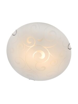 CHAPLIN-ΦΩΤΙΣΤΙΚΟ ΕΠΙΤΟΙΧΟ/ΟΡΟΦΗΣ ΧΡΩΜΙΟΥ ΓΥΑΛΙΝΟ ΣΥΜΒΑΤΙΚΟ  ΜΕ ΣΧΕΔΙΑ 3ΧE27 IP20 Φ40CM