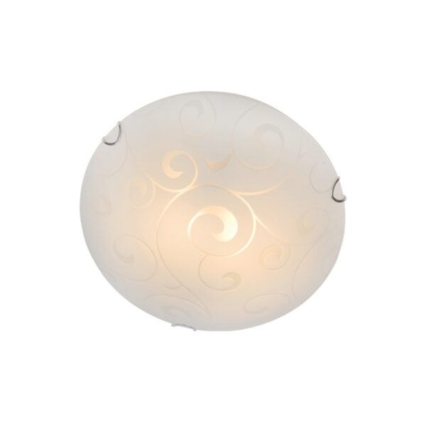 CHAPLIN-ΦΩΤΙΣΤΙΚΟ ΕΠΙΤΟΙΧΟ/ΟΡΟΦΗΣ ΧΡΩΜΙΟΥ ΓΥΑΛΙΝΟ ΣΥΜΒΑΤΙΚΟ  ΜΕ ΣΧΕΔΙΑ 3ΧE27 IP20 Φ40CM