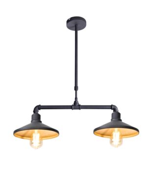 NETTO ΦΩΤΙΣΤΙΚΟ ΚΡΕΜΑΣΤΟ ΜΑΥΡΟ ΜΕΤΑΛΛΙΚΟ ΣΥΜΒΑΤΙΚΟ 2ΧΕ27 IP20 65Χ640-920mm