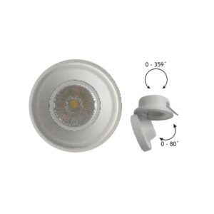 Υ/Κ ΣΠΟΤ ΧΩΝ. ΛΕΥΚΟ ΜΑΤ 10W COBEPISTARLED 4000K 750LM 0-359 0-80