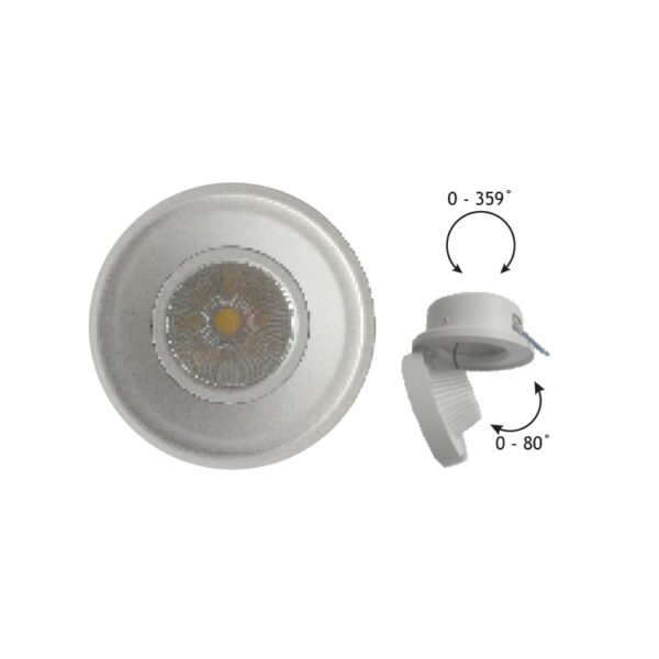 Υ/Κ ΣΠΟΤ ΧΩΝ. ΛΕΥΚΟ ΜΑΤ 10W COBEPISTARLED 4000K 750LM 0-359 0-80