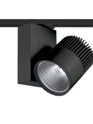 BLACK LED TRACK LIGHT 30W 3000K 2WIRES 36° 2200LM 230V Ra80