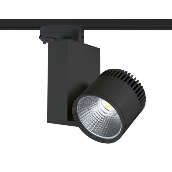 BLACK LED COB ΦΩΤΙΣΤΙΚΟ ΡΑΓΑΣ 45W 3000K 4 ΣΥΡΜΑΤΑ 36° 3200LM 230V AC Ra80