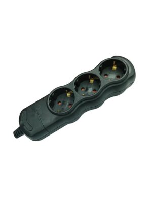 ΠΟΛΥΠΡΙΖΟ 3 ΘΕΣΕΩΝ ΣΟΥΚΟ ΑΣΦΑΛΕΙΑΣ ΜΑΥΡΟ ΧΩΡΙΣ ΔΙΑΚΟΠΤΗ ΧΩΡΙΣ ΚΑΛΩΔΙΟ 16A IP20